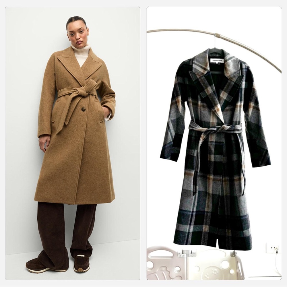 Veronica Beard Della Wool Dickey Coat in Plaid NWOT